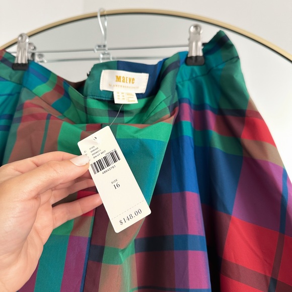 Maeve Colorful Plaid A-Line Skirt - Picture 2 of 5